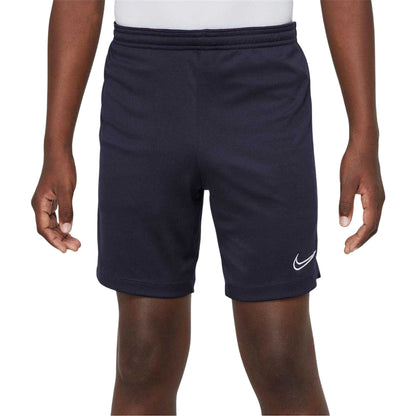 Solid Navy-Solid White - Front - Nike Childrens-Kids Logo Shorts