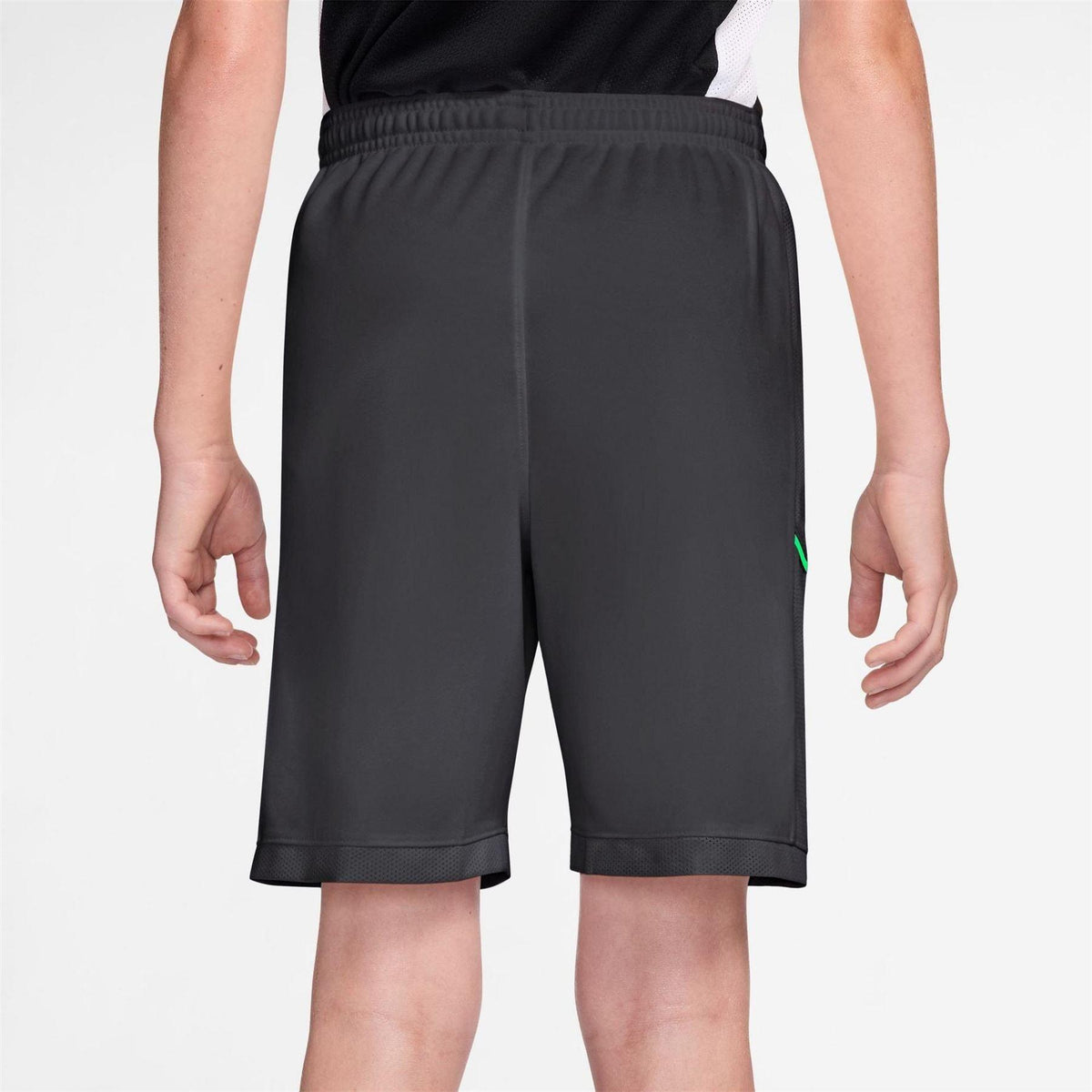 Grey-Black-Green - Back - Nike Childrens-Kids Logo Shorts