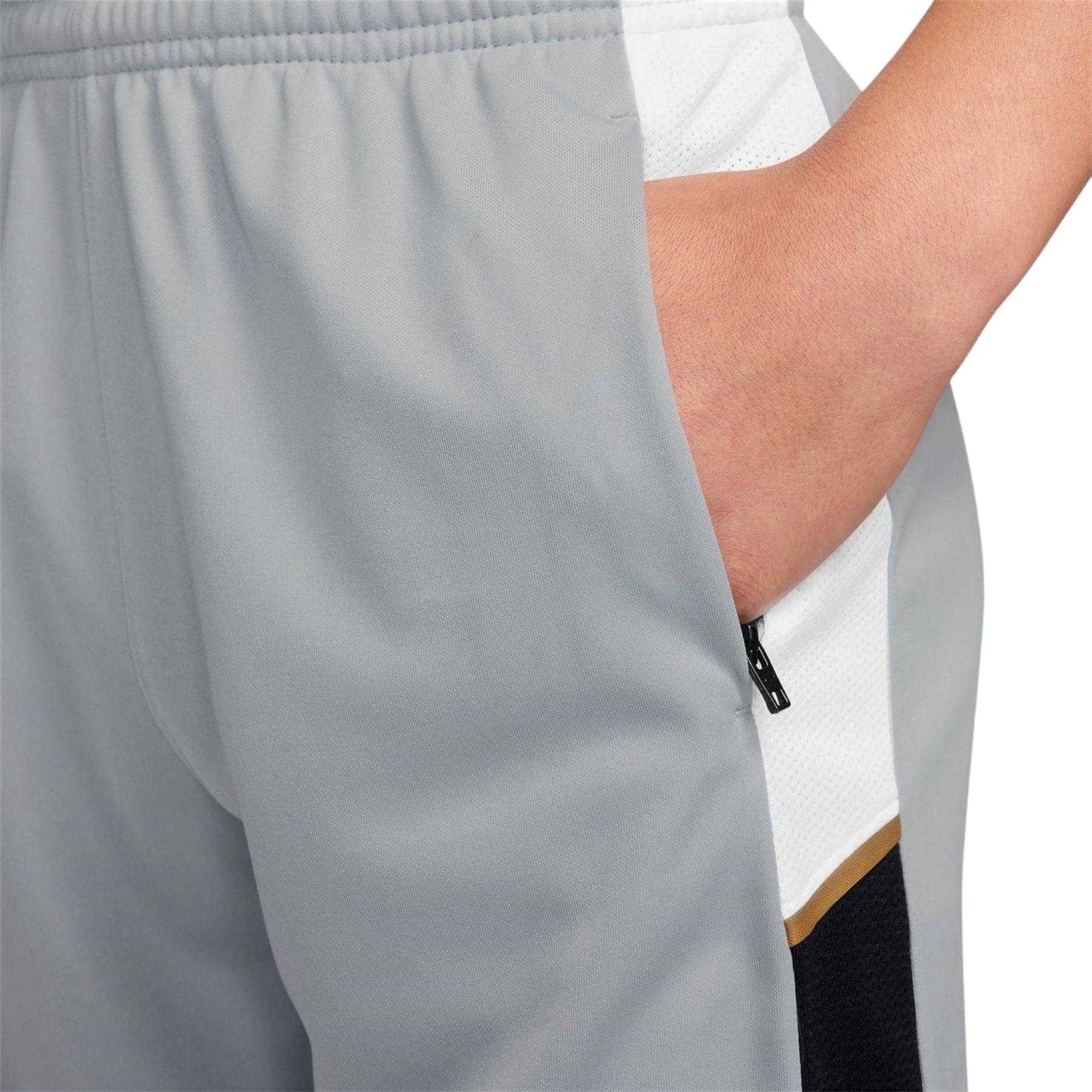 Grey-Gold - Side - Nike Childrens-Kids Logo Shorts
