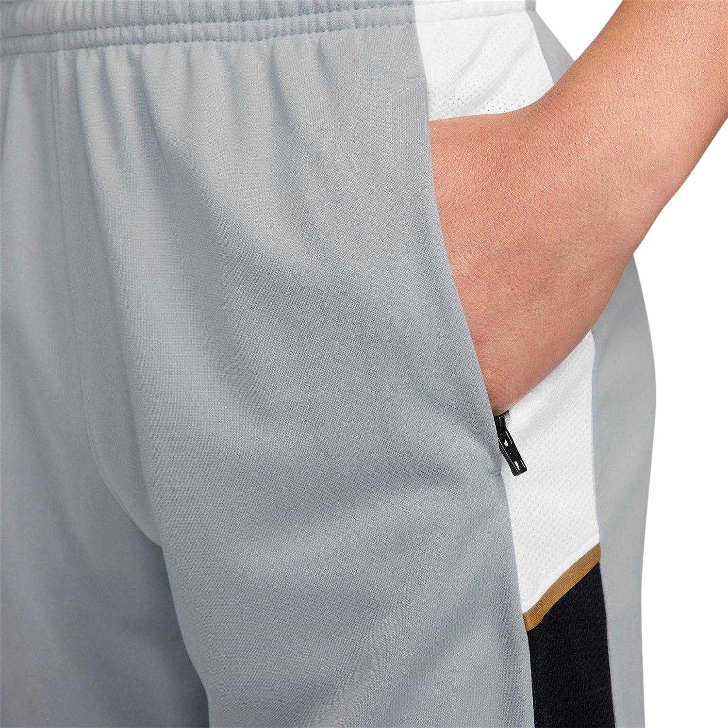 Grey-Gold - Side - Nike Childrens-Kids Logo Shorts