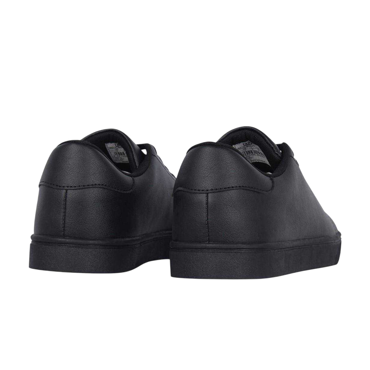 Black - Back - Fabric Childrens-Kids Textile Low Trainers
