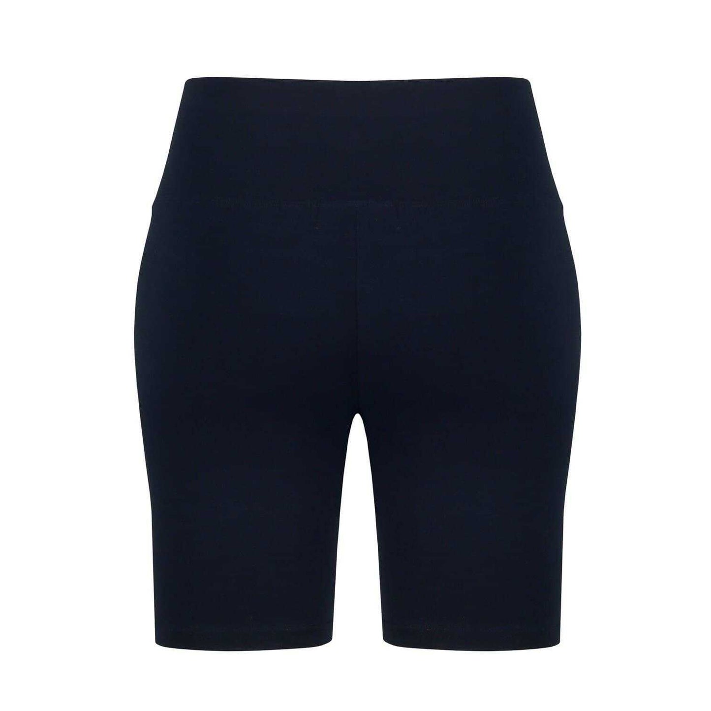 Black - Back - Miso Womens-Ladies High Waist Cycling Shorts