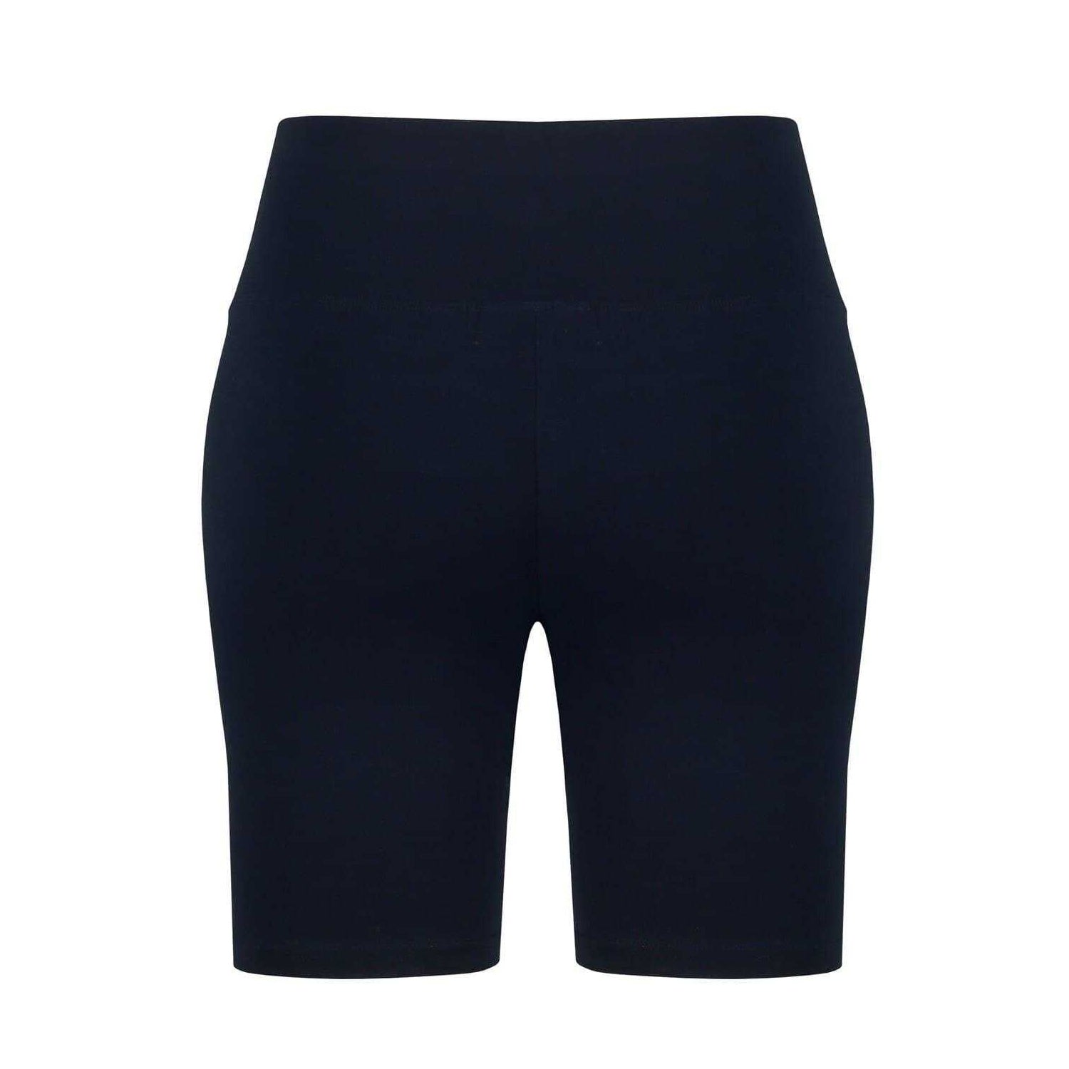 Black - Back - Miso Womens-Ladies High Waist Cycling Shorts