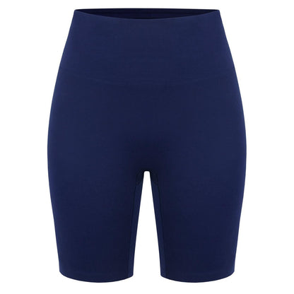 Navy - Front - Miso Womens-Ladies High Waist Cycling Shorts