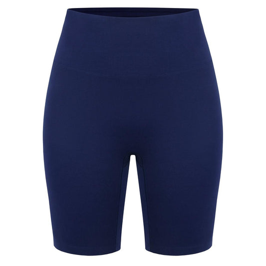 Navy - Front - Miso Womens-Ladies High Waist Cycling Shorts
