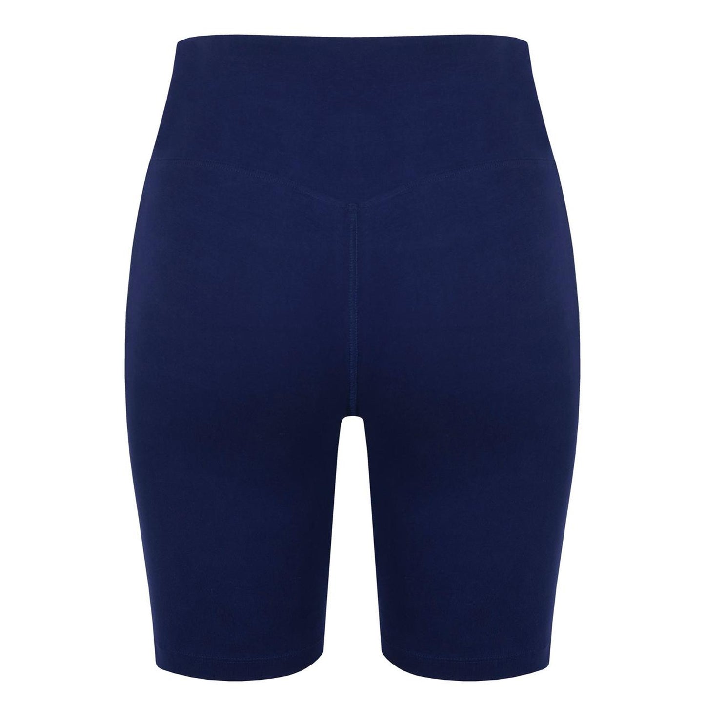 Navy - Back - Miso Womens-Ladies High Waist Cycling Shorts