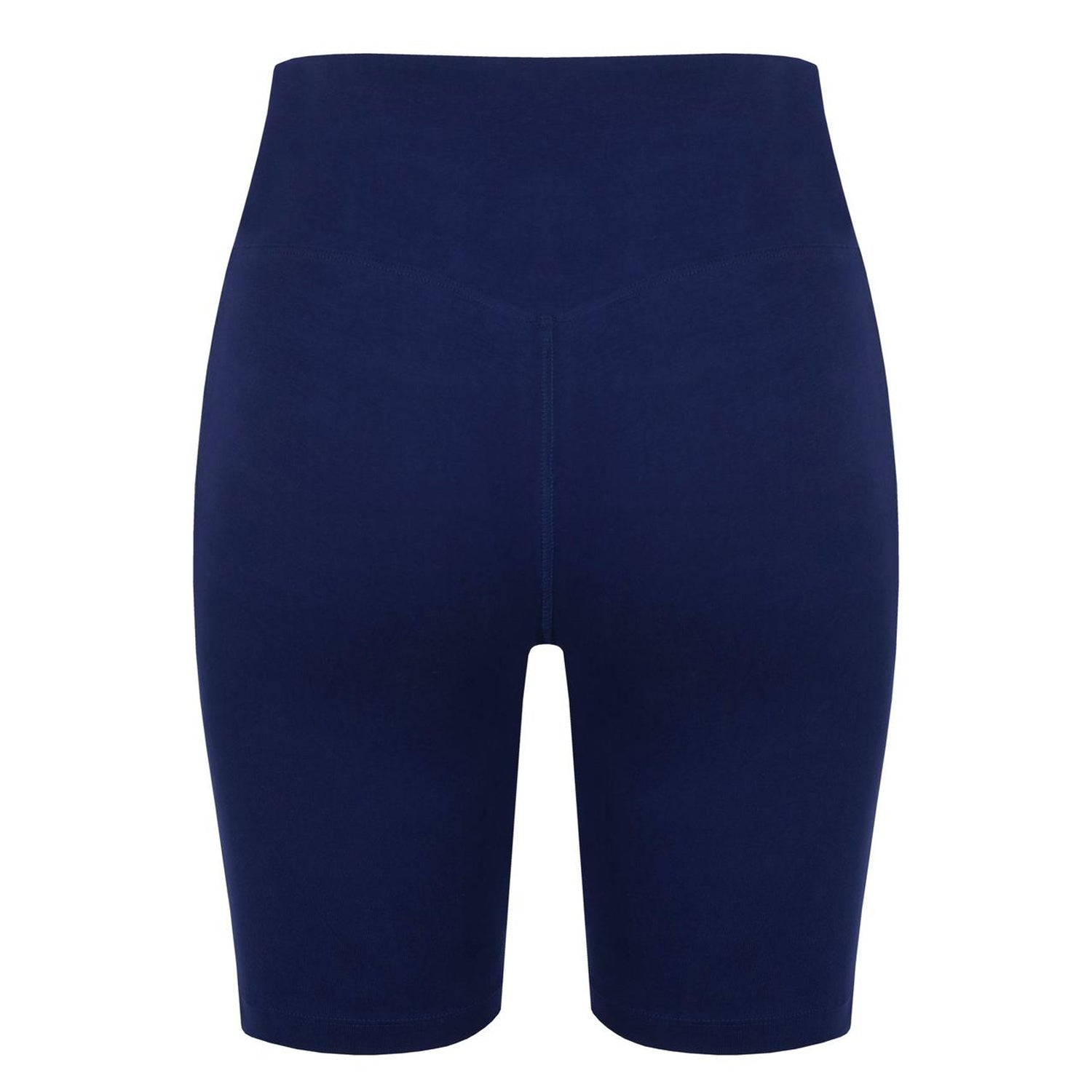 Navy - Back - Miso Womens-Ladies High Waist Cycling Shorts