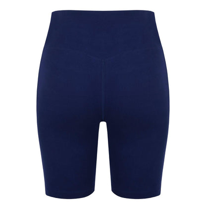 Navy - Back - Miso Womens-Ladies High Waist Cycling Shorts