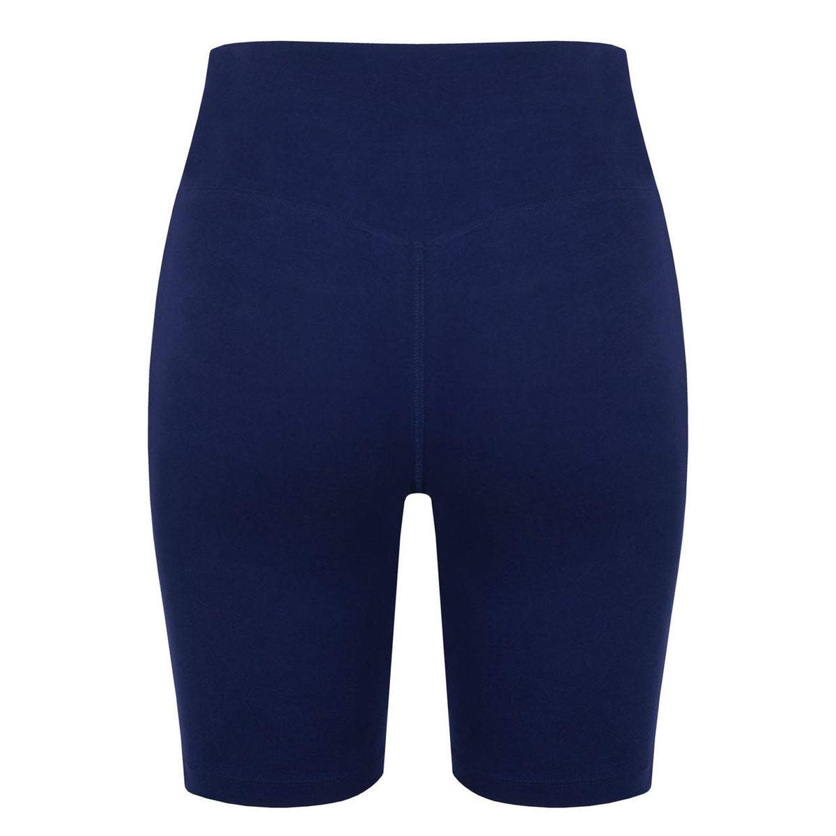 Navy - Back - Miso Womens-Ladies High Waist Cycling Shorts