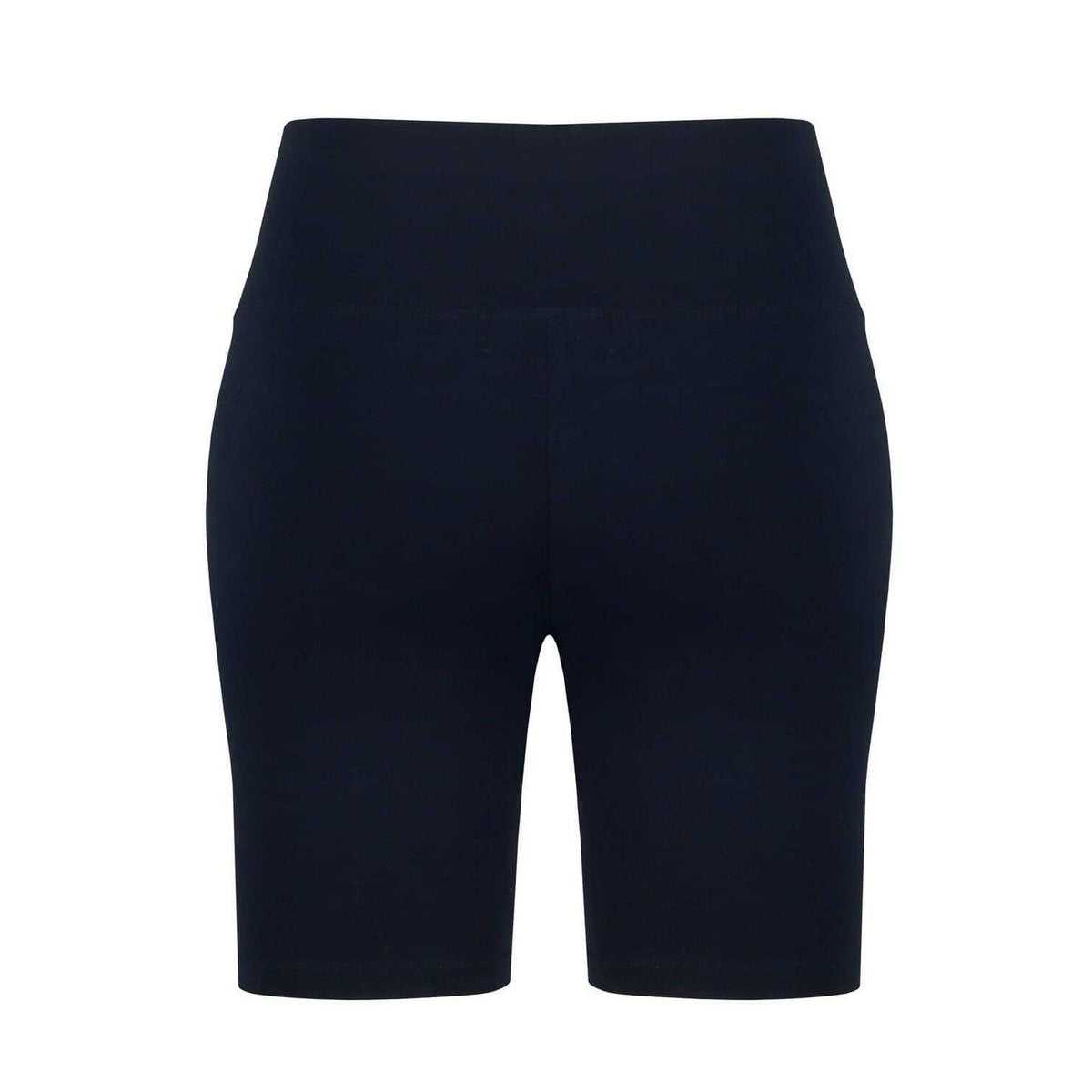 Black - Back - Miso Womens-Ladies High Waist Cycling Shorts