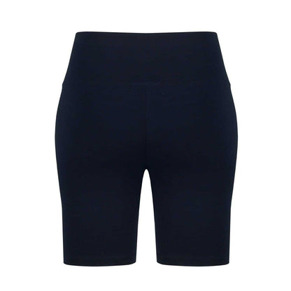 Black - Back - Miso Womens-Ladies High Waist Cycling Shorts