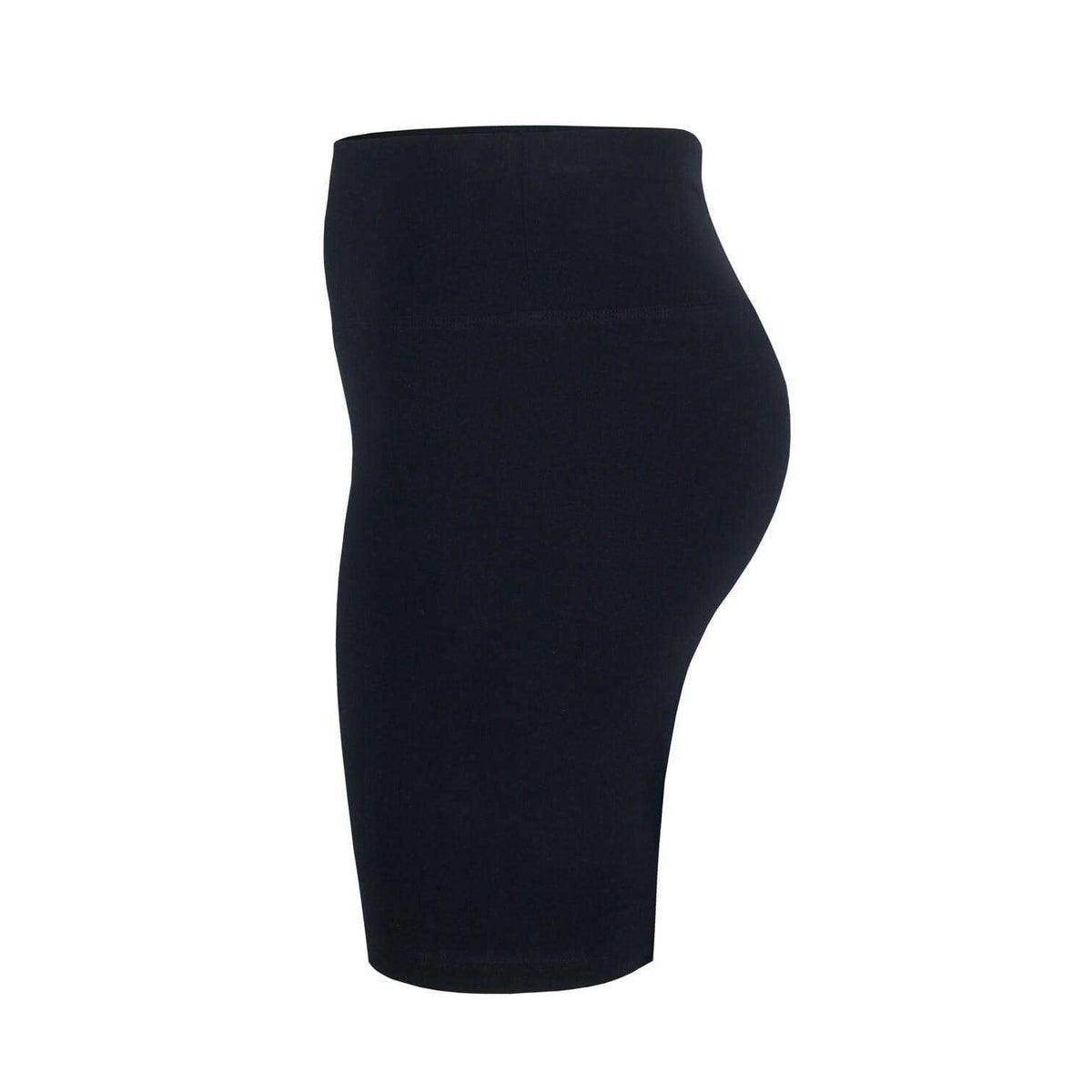 Black - Side - Miso Womens-Ladies High Waist Cycling Shorts
