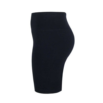 Black - Side - Miso Womens-Ladies High Waist Cycling Shorts