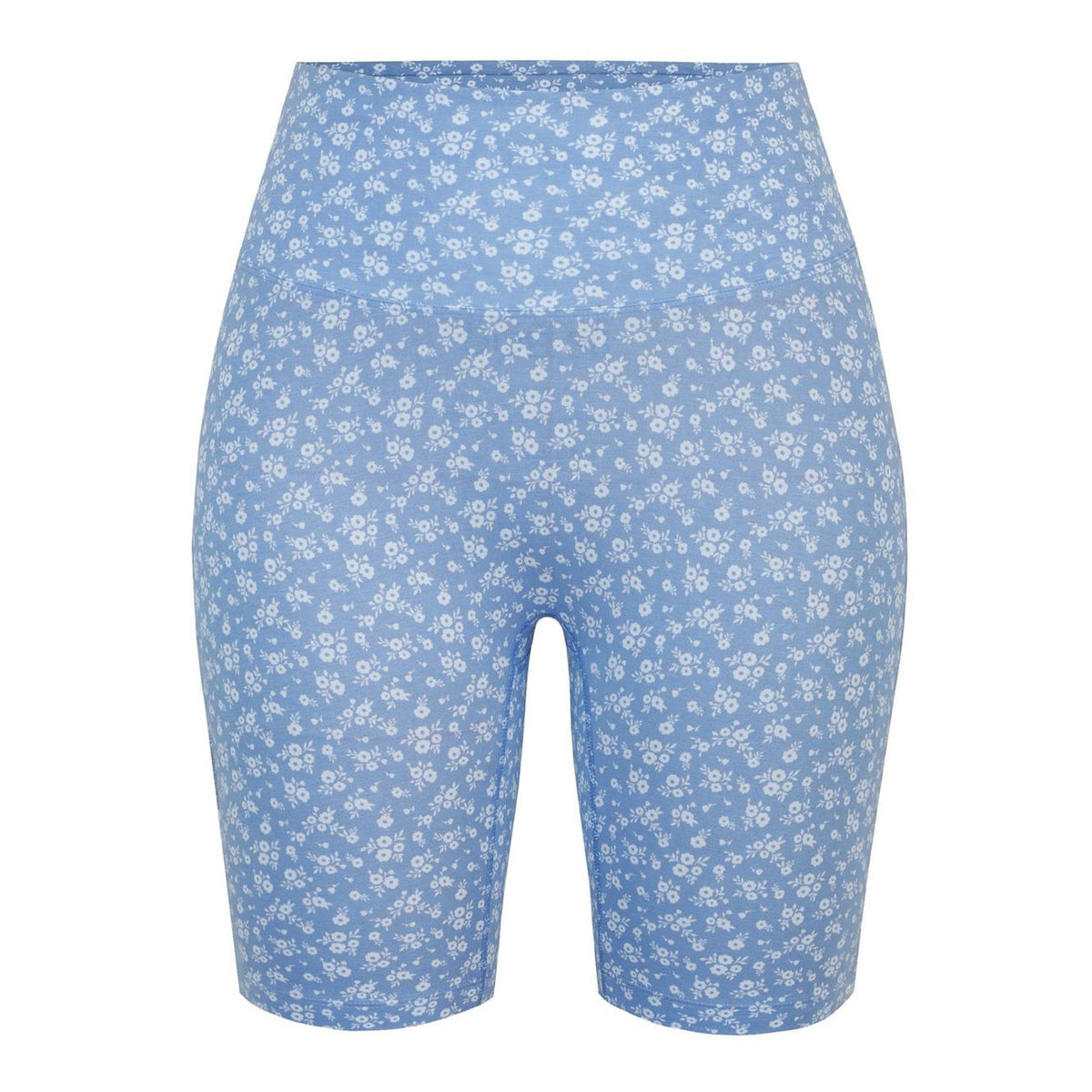 Blue - Front - Miso Womens-Ladies High Waist Cycling Shorts