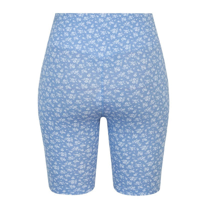 Blue - Back - Miso Womens-Ladies High Waist Cycling Shorts