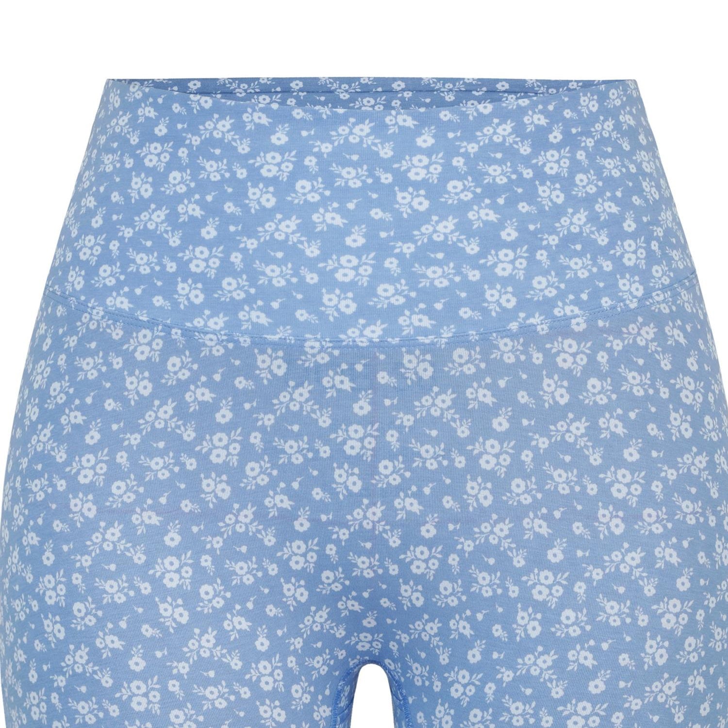Blue - Side - Miso Womens-Ladies High Waist Cycling Shorts
