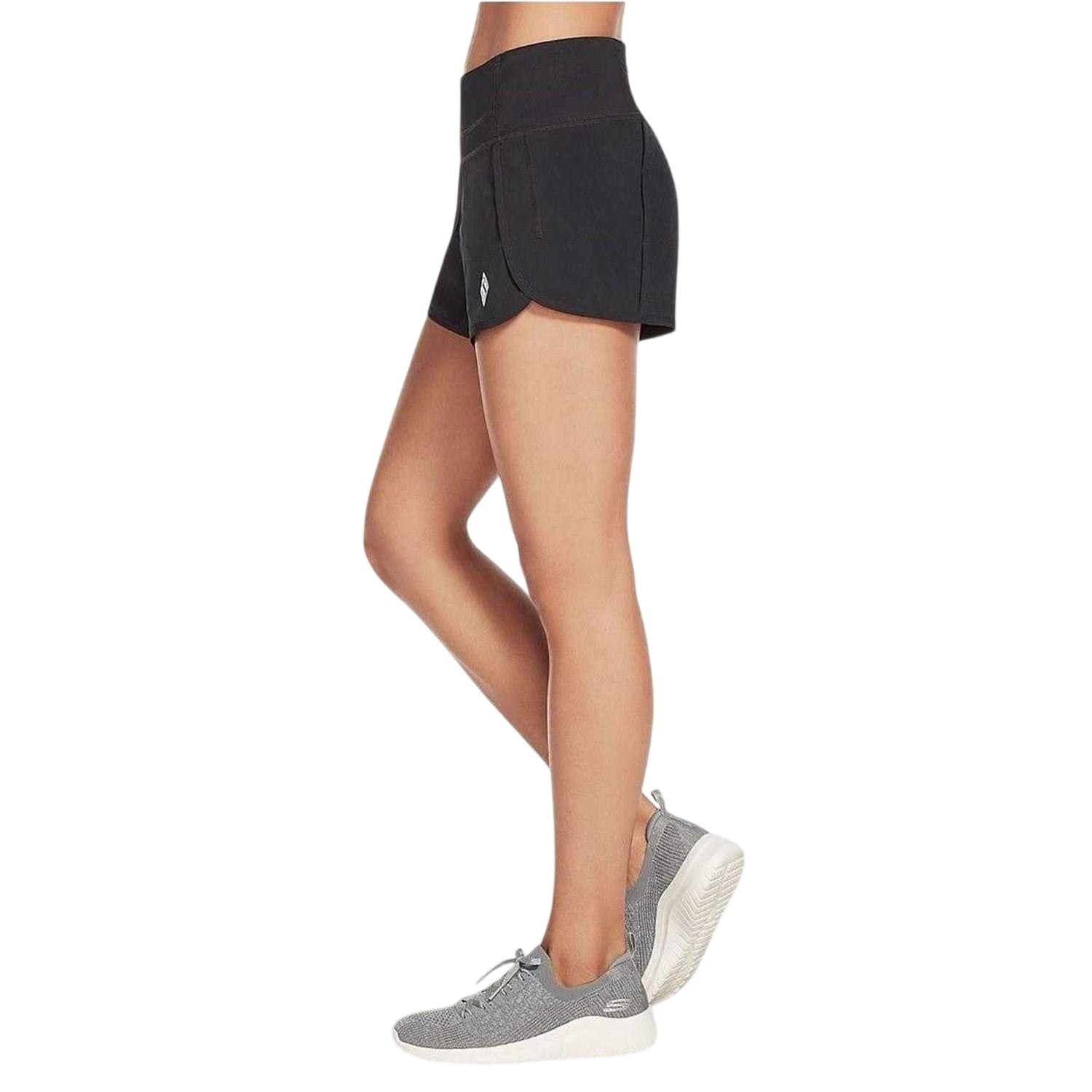 Black - Side - Skechers Womens-Ladies Gopro Running Shorts