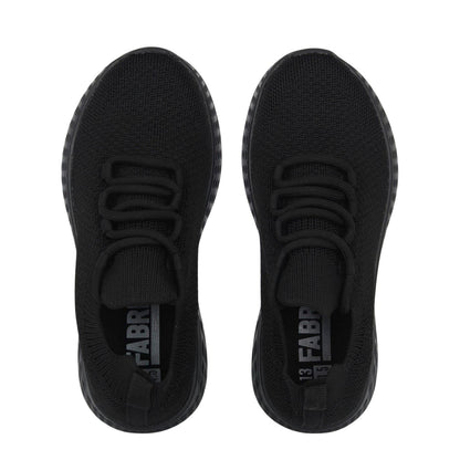 Black - Lifestyle - Fabric Childrens-Kids Santo Knitted Trainers