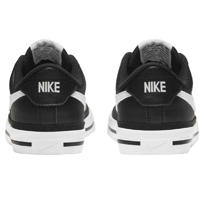 Black-White - Back - Nike Childrens-Kids Court Legacy Logo Trainers