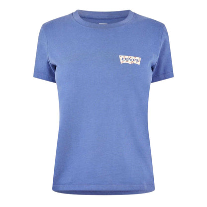 Coastal Fjord - Front - Levis Womens-Ladies Perfect Floral Logo Regular T-Shirt