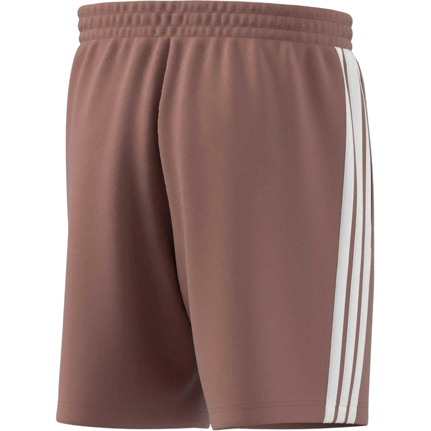 Clay - Back - Adidas Mens Fleece 3 Stripes Shorts