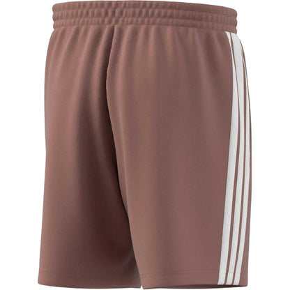 Clay - Back - Adidas Mens Fleece 3 Stripes Shorts