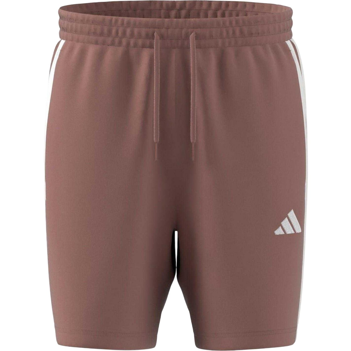 Clay - Front - Adidas Mens Fleece 3 Stripes Shorts