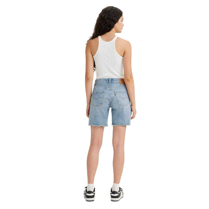Denim Blue - Back - Levis Womens-Ladies 501 90s Patchwork Shorts