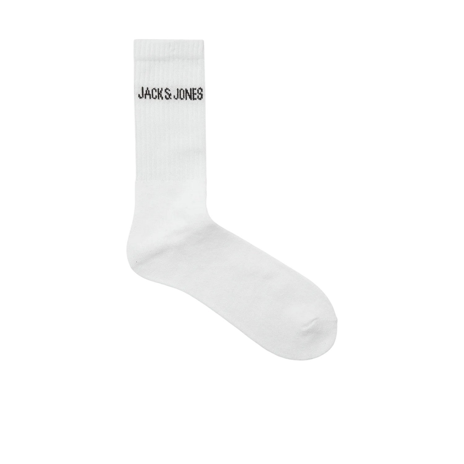 White - Back - Jack And Jones Mens Basic Logo Crew Socks (Pack of 2)