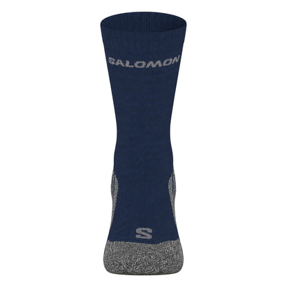 Navy-Grey - Back - Salomon Unisex Adult Ultra Access Boot Socks (Pack of 2)