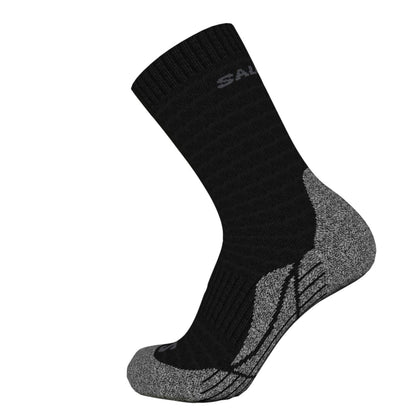Black-Grey - Front - Salomon Unisex Adult Ultra Access Boot Socks (Pack of 2)