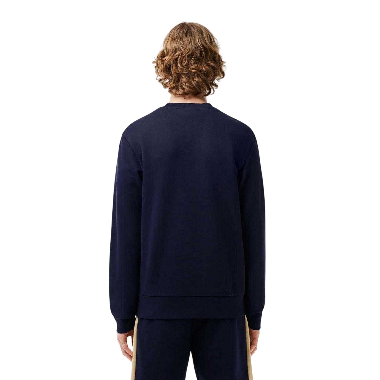 Navy - Back - Lacoste Mens Colour Block Classic Sweatshirt