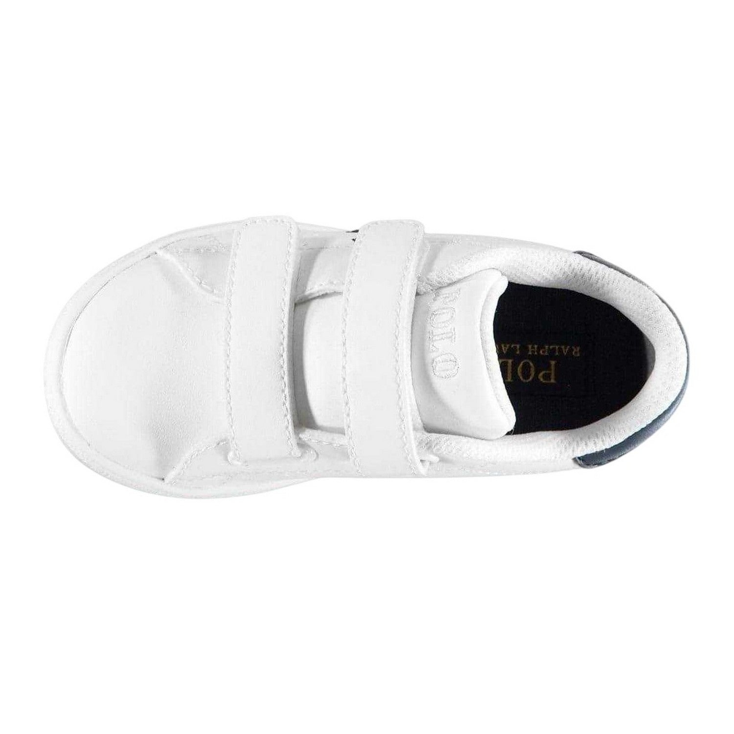 White-Navy - Back - Ralph Lauren Childrens-Kids Heritage Trainers
