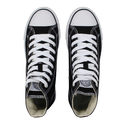 Black-White - Lifestyle - SoulCal Womens-Ladies Canvas High-top Platform High Top Trainers