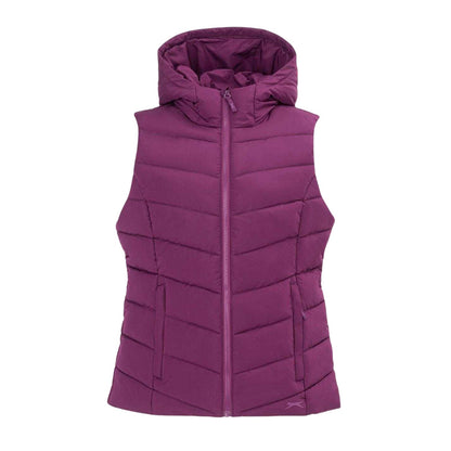 Plum - Front - Slazenger Womens-Ladies Polyester Padded Gilet