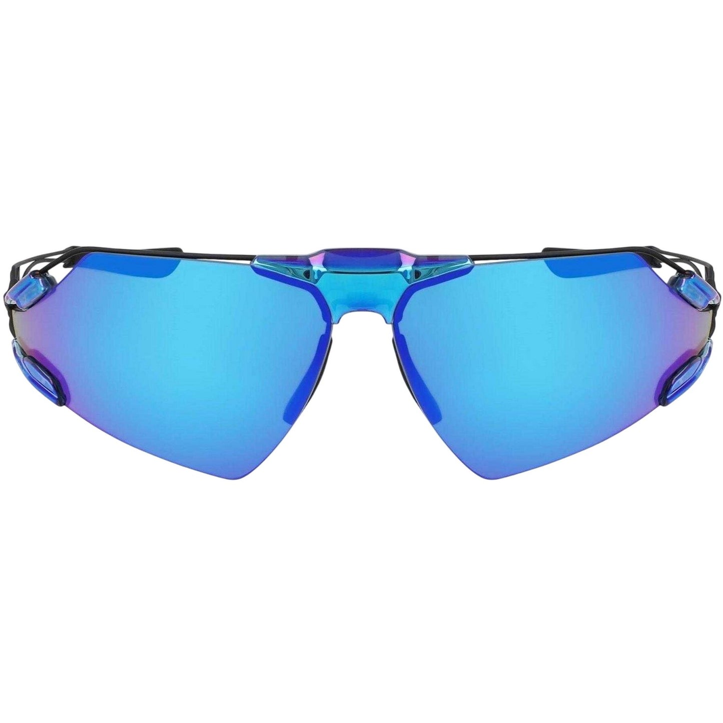 Blue - Side - Nike Mens Zeus Wrap Around Sport Sunglasses