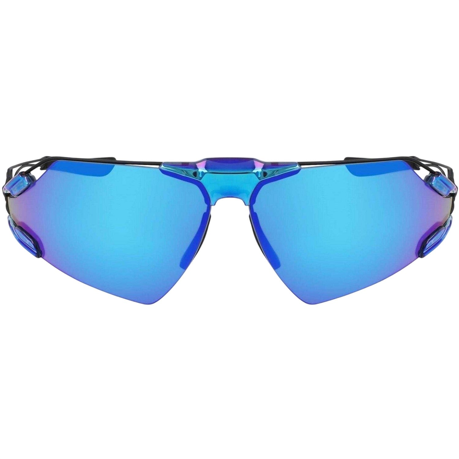 Blue - Side - Nike Mens Zeus Wrap Around Sport Sunglasses