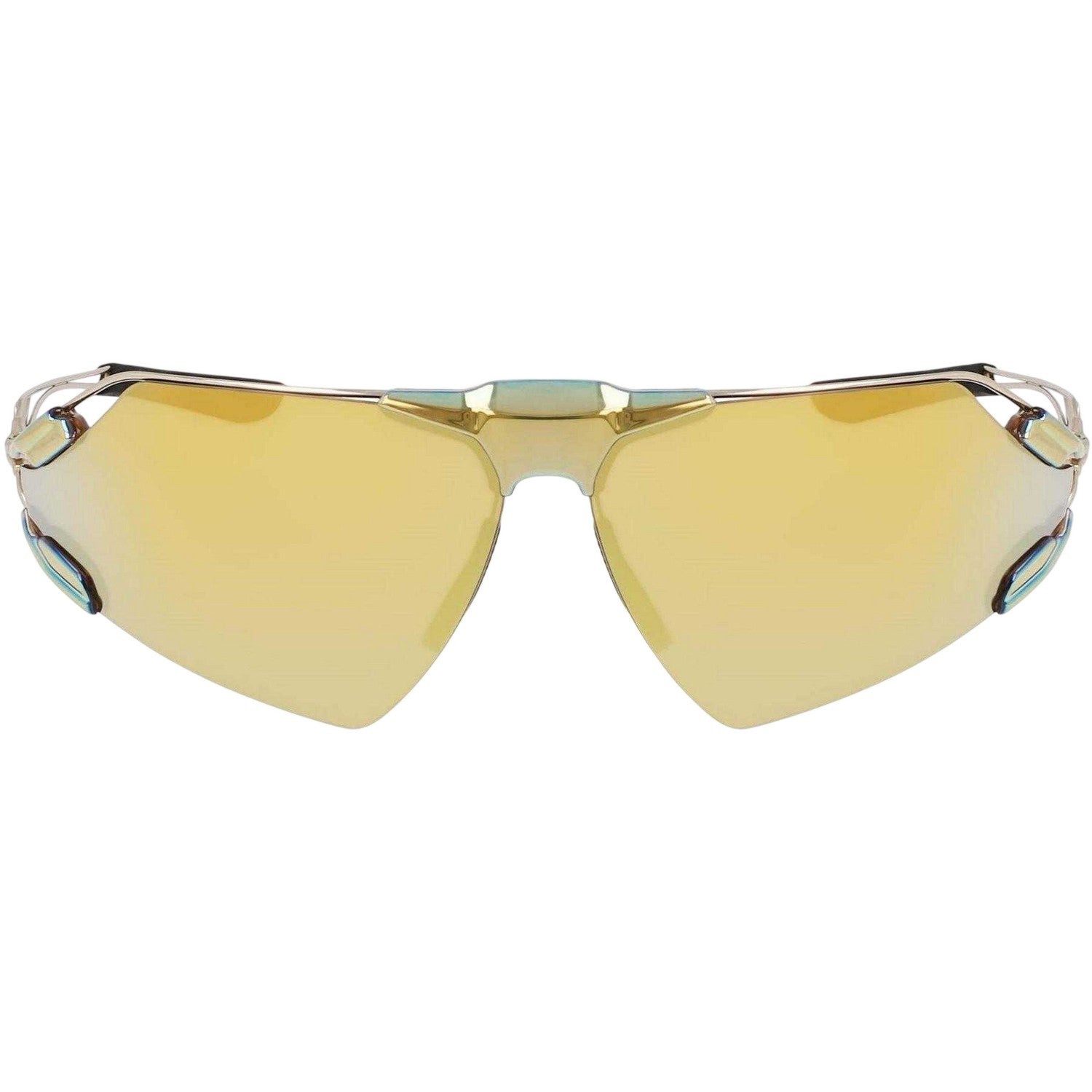 Gold - Side - Nike Mens Zeus Wrap Around Sport Sunglasses