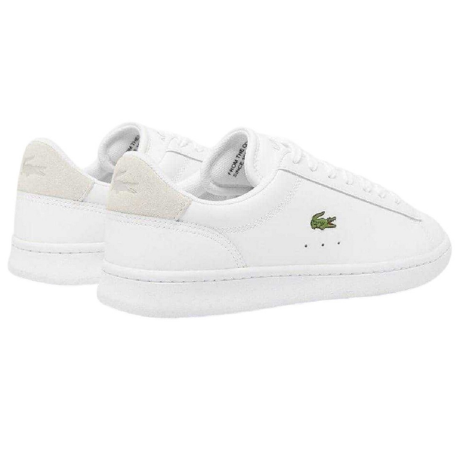 White - Back - Lacoste Womens-Ladies Carnaby Leather Flat Trainers