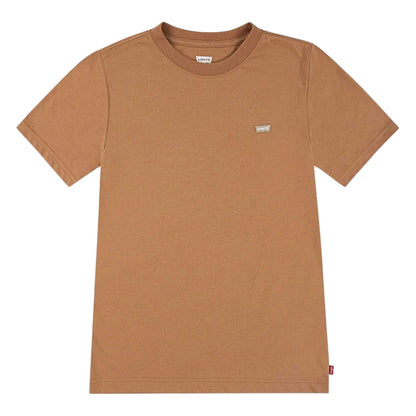 Brown - Front - Levis Boys Batwing Logo T-Shirt
