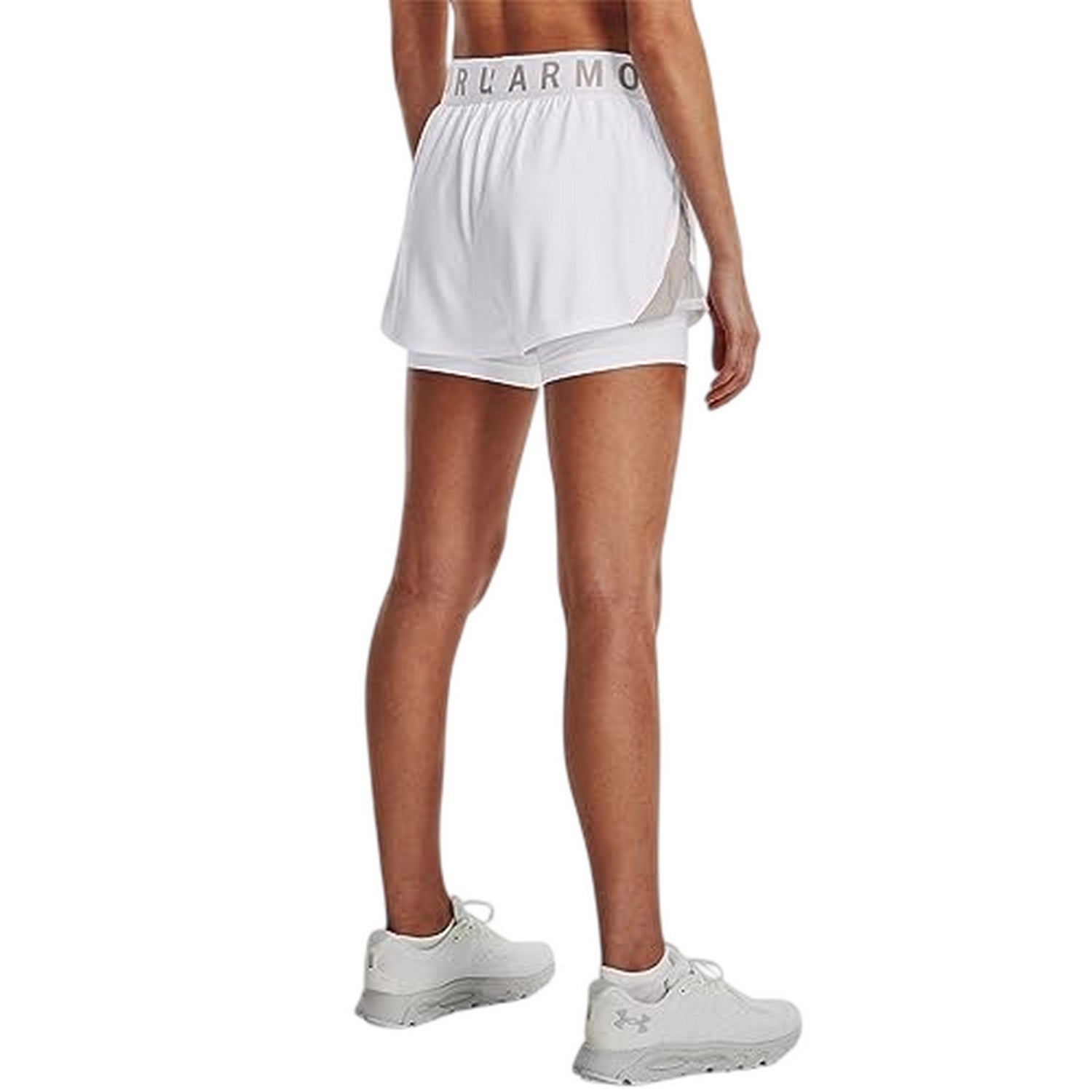 White - Back - Under Armour Womens-Ladies 2 in 1 Shorts