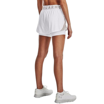 White - Back - Under Armour Womens-Ladies 2 in 1 Shorts