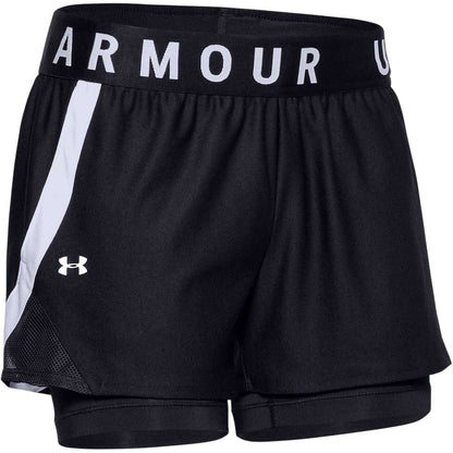 Black - Front - Under Armour Womens-Ladies 2 in 1 Shorts