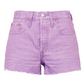 Lavender - Front - Levis Womens-Ladies 501 Original Shorts
