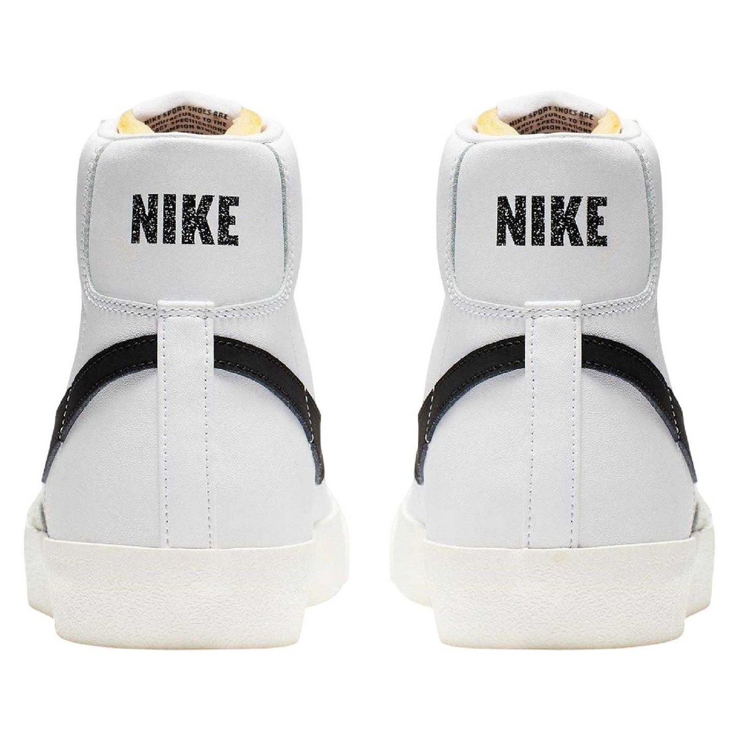 White-Black - Back - Nike Childrens-Kids Blazer Mid ´77 High Top Trainers