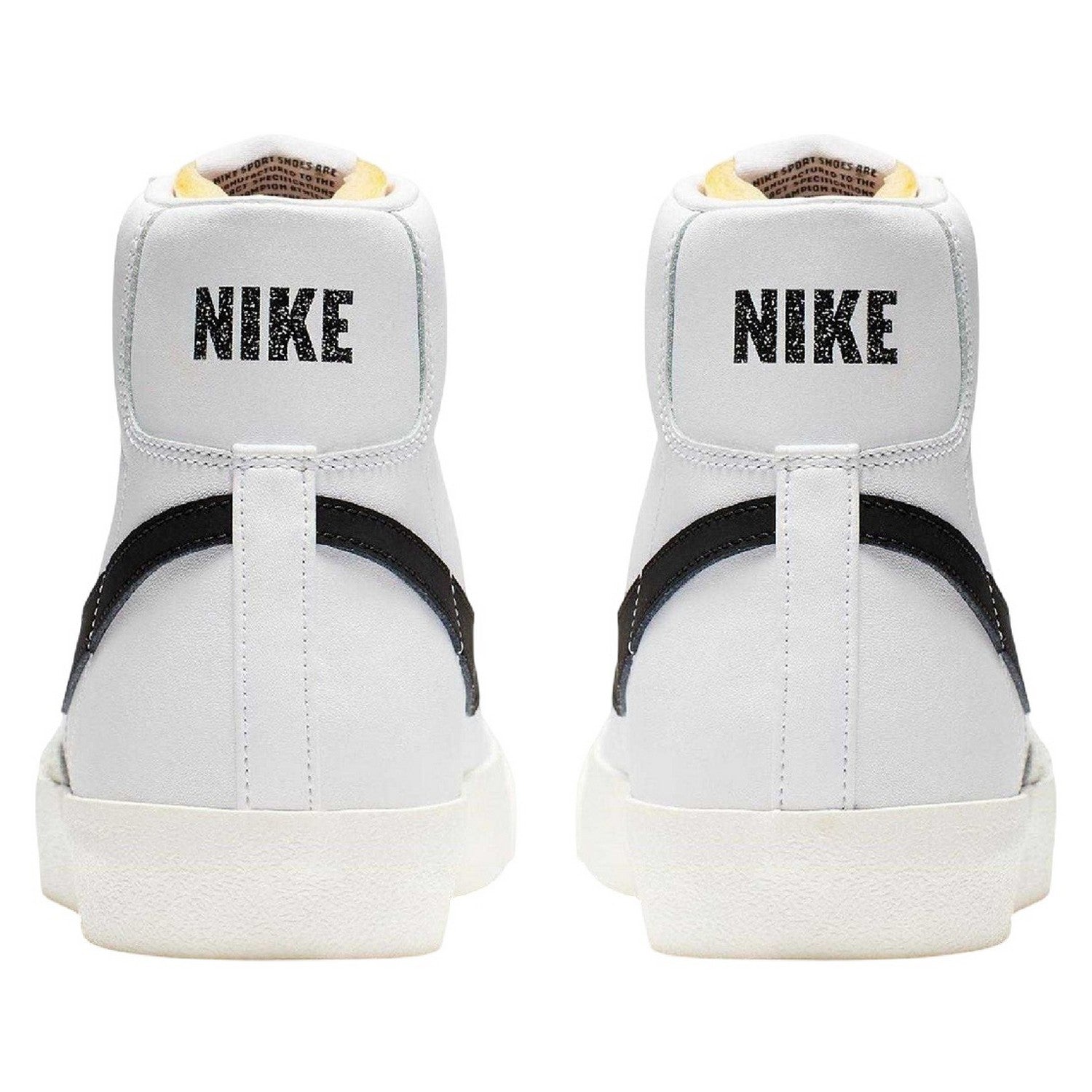 White-Black - Back - Nike Childrens-Kids Blazer Mid ´77 High Top Trainers