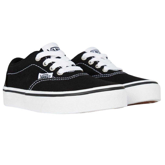 Black-White - Front - Vans Childrens-Kids Doheny SS19 Canvas Flat Trainers