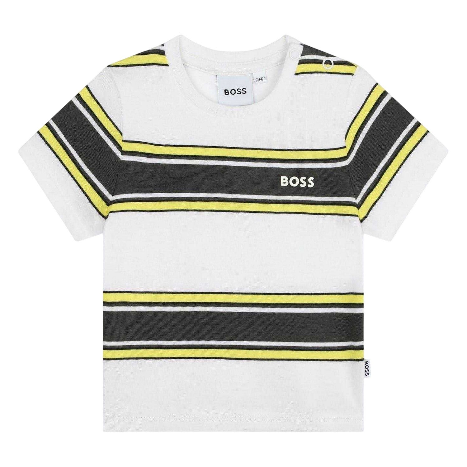 White - Front - Boss Baby Striped Regular T-Shirt