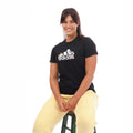 Black - Side - Adidas Womens-Ladies Floral T-Shirt
