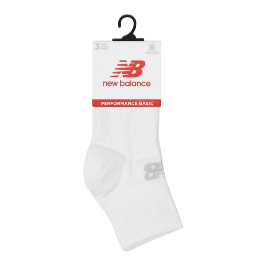 White - Front - New Balance Mens Ankle Socks (Pack of 3)